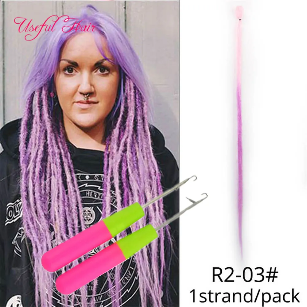 ombre loira dreads dreadlocks extensão de cabelo para mulheres homens handmade dreads ombre trançando pedaços de cabelo 1 strand crochet tranças penteados