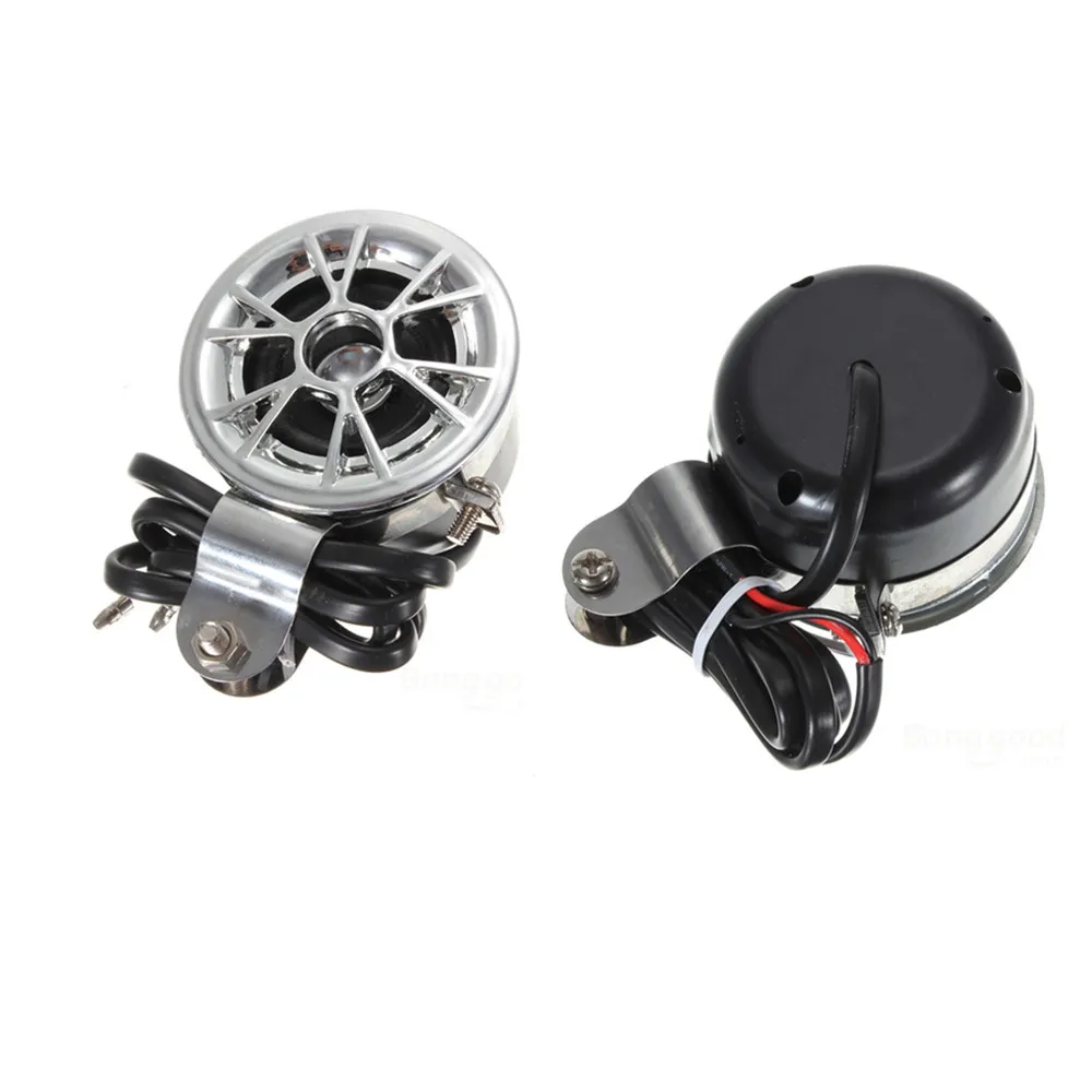 2 stks auto motorfiets audio speler hoorn motorfiets waterdichte geluid hoorn speaker versterker geluidshoorn