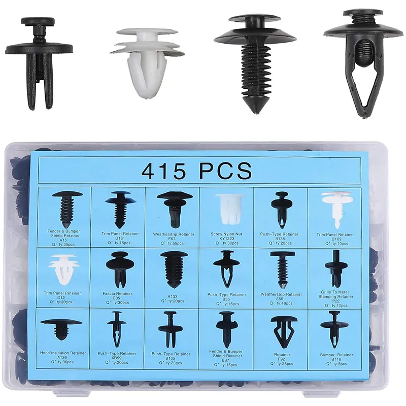 Car Push Retainer Clips Auto Fasteners Assortment Nylon Bumper Fender  Rivets with 10 Cable Ties and Fasteners Remover Toyota GM