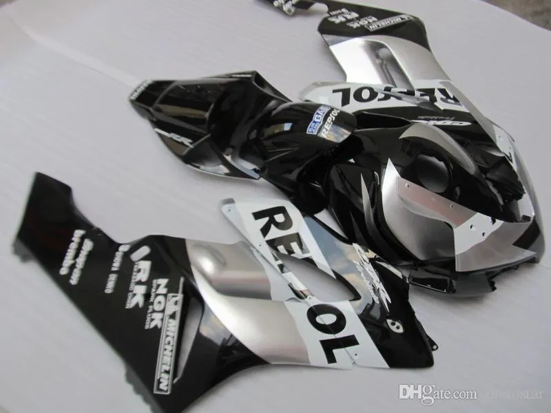 Orijinal kalıp Honda CBR1000RR 2004 için en çok satan kaporta kiti 2005 2005 gümüş siyah kaportalar seti CBR1000RR 04 05 OT24