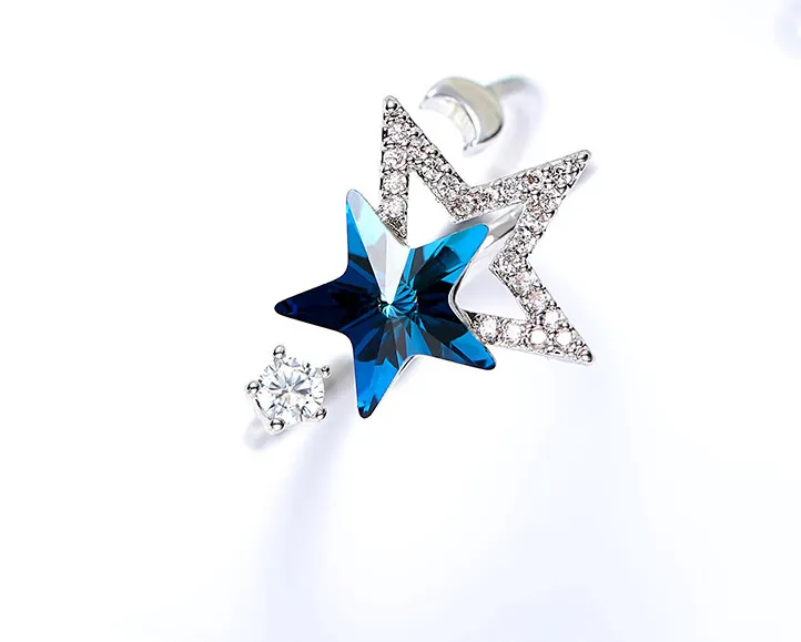 Fashion-New American and American Gwiazda pierścieni wykonane są z kryształowych pierścieni Swarovski.