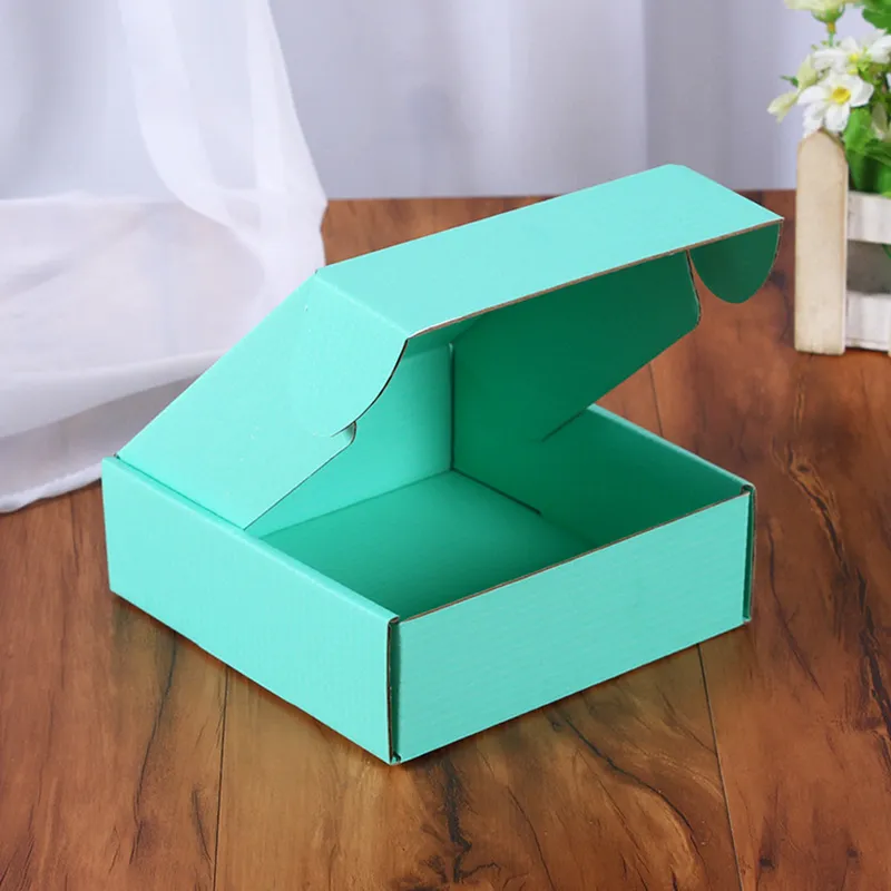 hot sale Corrugated Paper Boxes Colored Gift Packaging Folding Box Square Packing BoxJewelry Packing Cardboard Boxes 15*15*5cm