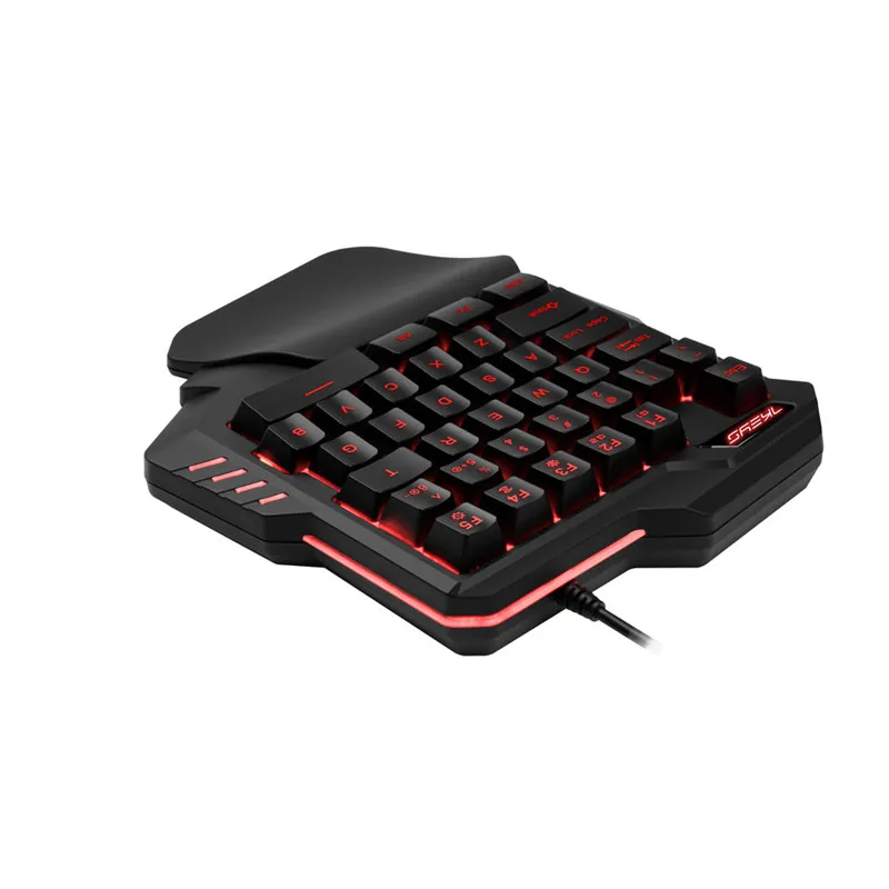 Clavier une main Clavier Gamer Gaming, Mini Clavier de jeu 35 touches, LED  RGB