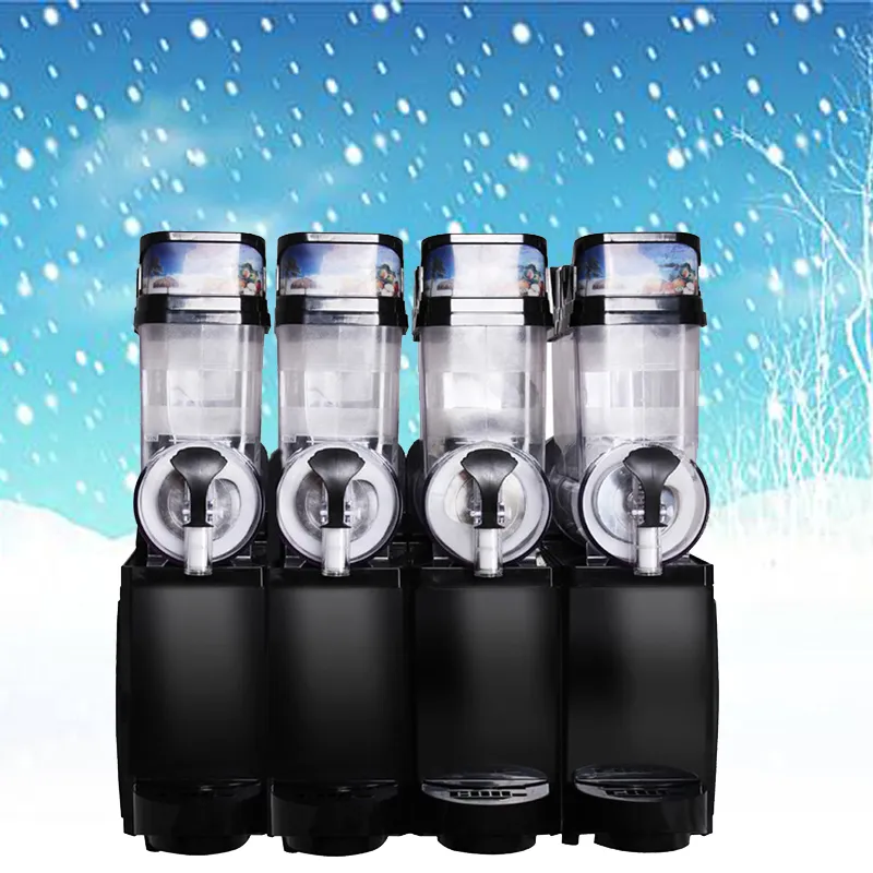 Commercial 15L * 4 frozen beverage snow mud mud machine smoothie snow melting machine electric snow melting machine price