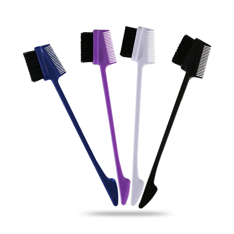 Double Sided Edge Control Hair Comb Hair Styling Tool with PVC Brush ...