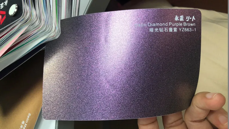 Chameleon Pearl Diamond Satin Metallic Purple Vinyl Lime Sticker Car Wrap Foil With Air Release Film fordonsbil Roll200f