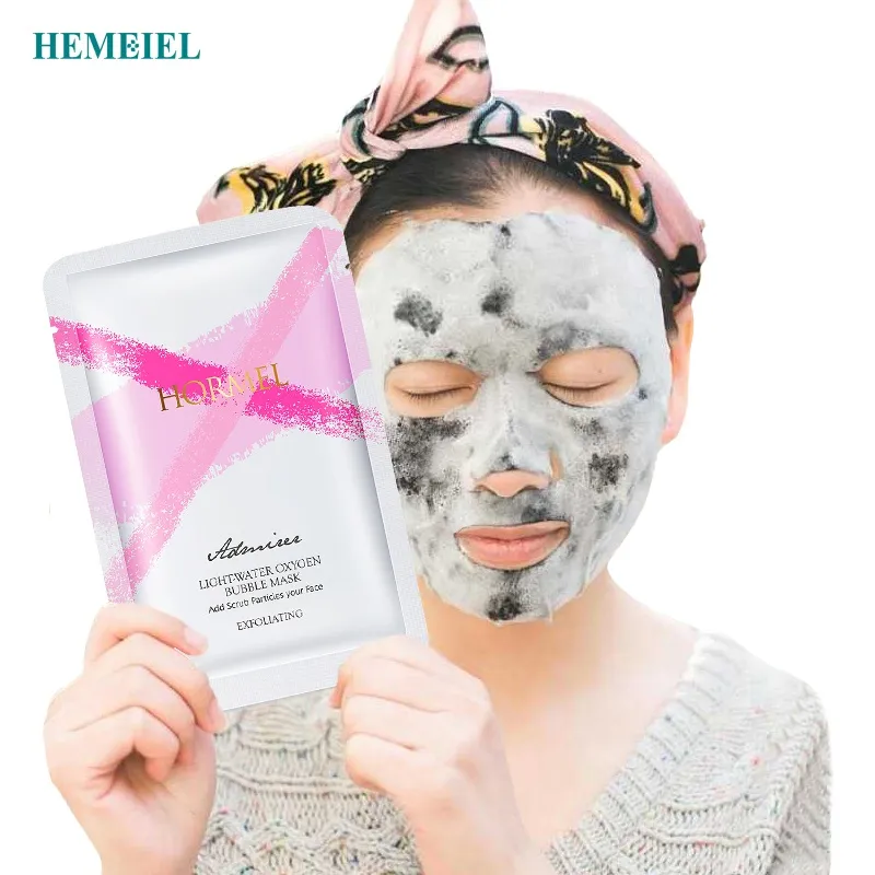 HEMEIEL Detox Folha De Bolha De Oxigênio Oxigênio Coreano Cosméticos Hidratante Carvão De Bambu Preto Máscara Facial Cuidados Com A Pele Facial