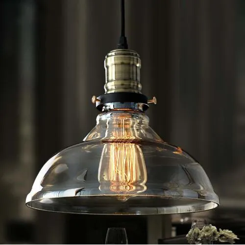 Lampe suspendue Vintage en verre rétro, Luminaire de Loft russe, moderne, cuisine, salle à manger, chambre à coucher, douille E27