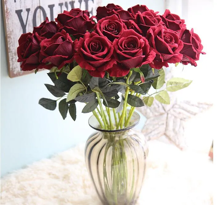 Sztuczny kwiat róży jedwabne kwiaty prawdziwy dotyk piwonia małżeństwo dekoracyjny kwiat dekoracje ślubne dekoracje świąteczne 13 kolorów YW1063