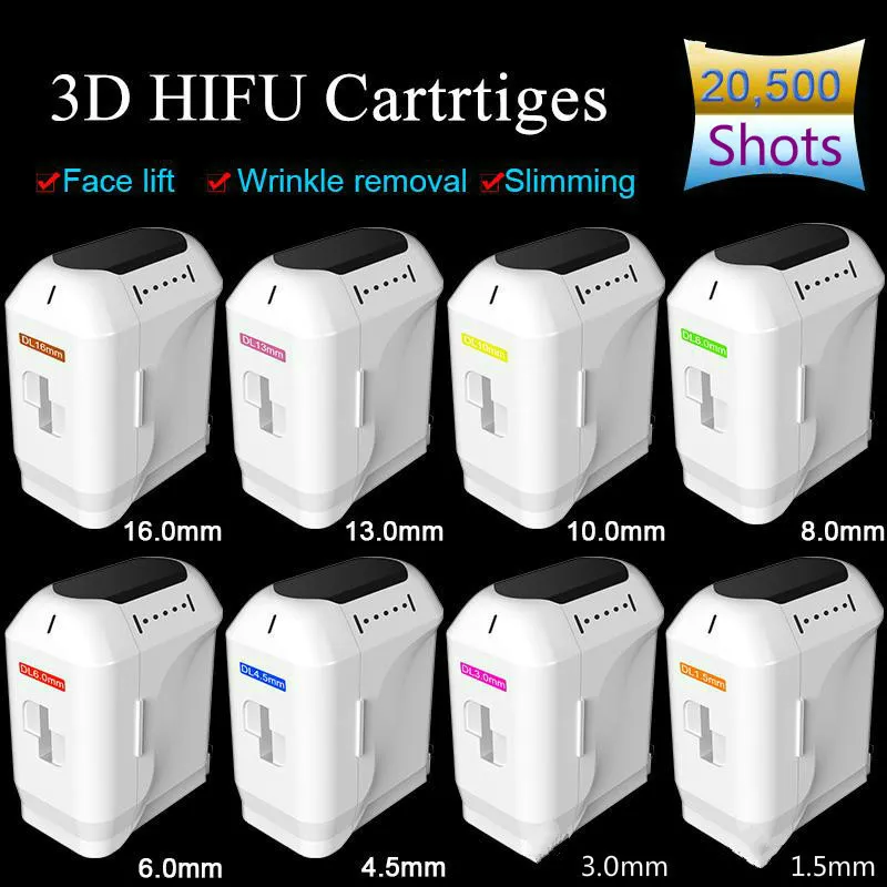 Accessories Parts 3D Hifu Home Use Hifu Skin Tightening High Intensity Focused Ultrasound Face Lift 20500 Shots Wth 8 Cartridges