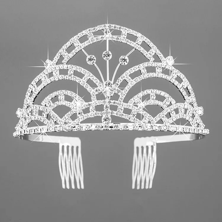 Bridal Crowns With Rhinestones Wedding Jewelry Girls Headpieces Birthday Party Performance Pageant Crystal Tiaras Wedding Accessories BW-ZH050