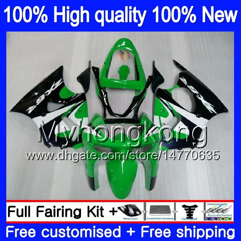 Body For KAWASAKI ZX-6R 6 R ZX-636 ZX600 ZX600CC 1998 1999 336MY.10 600CC ZX636 ZX6R 98 99 ZX 636 ZX 6R 98 99 Full Fairing Factory green