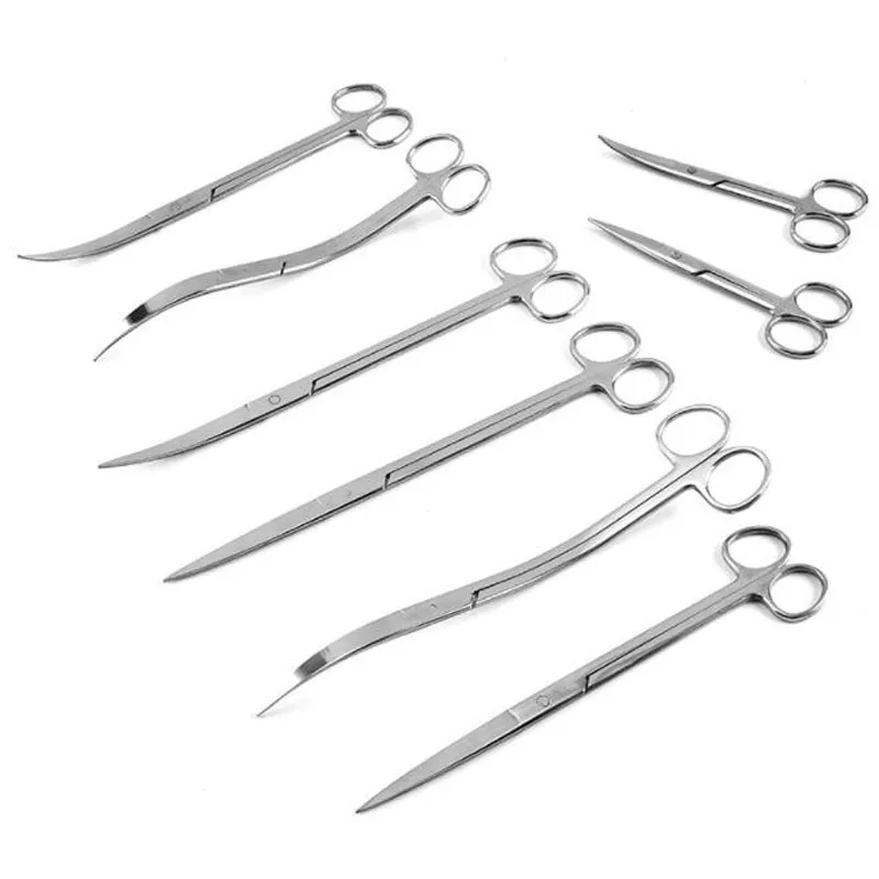 Ferramentas aquário aquário Aquatic limpeza Planta Tongs Scissor longos de aço inoxidável de onda Scissor Curvo ZC1692