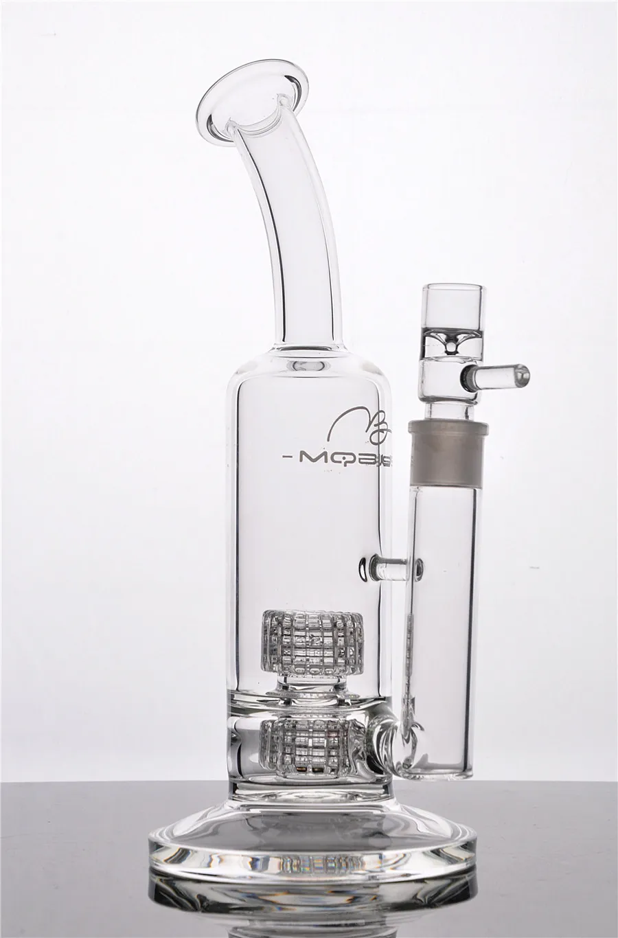 Rökning rörglas Bongs med stereomatrisen Percolatorer Birdcage Perc Mobius Straight Tube Water Pipes Oil Dab Rigs Stable Round