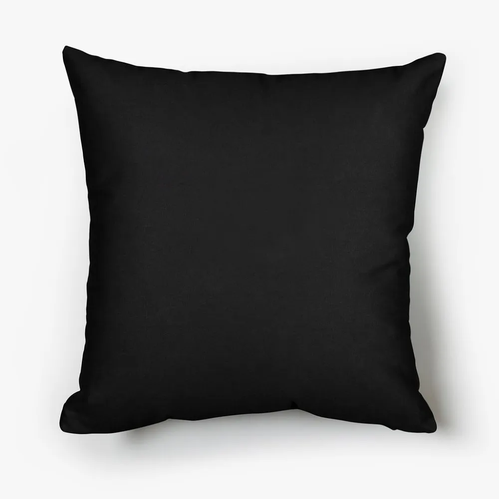 Natural Black Canvas Blank Pillow Covers 16x16 Inches White Cotton