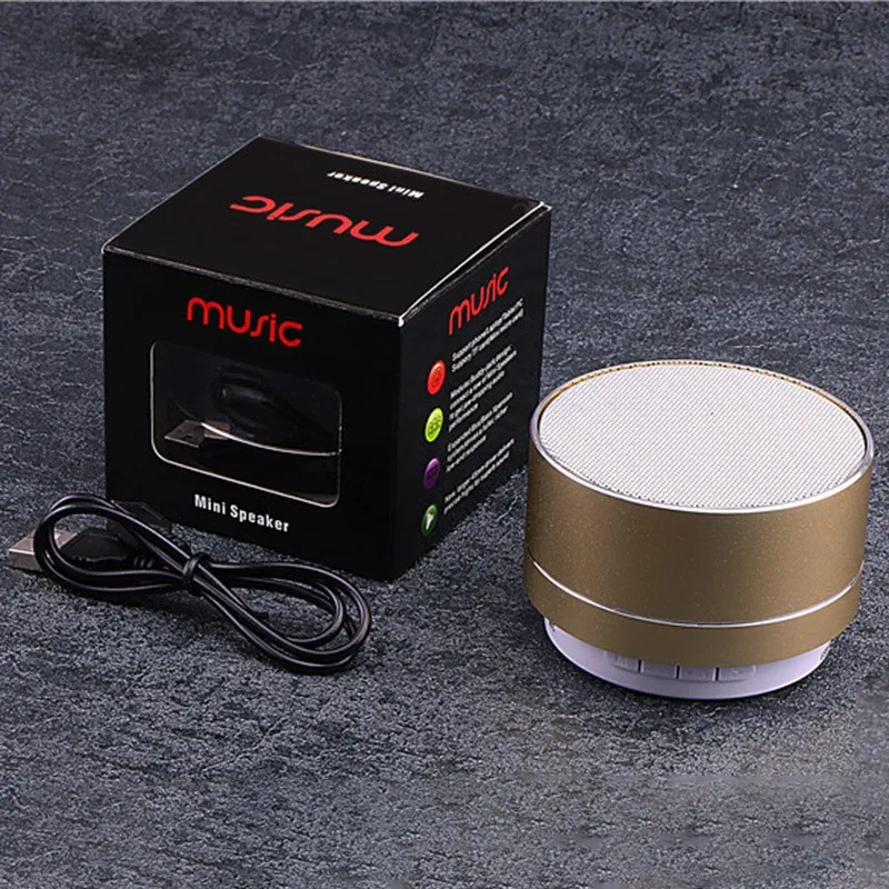 A10 LED Mini Bluetooth-динамик портативный TF USB FM беспроводной музыки звук Sound Box Super Bass Subwoofer для телефона PC MIC ручной работы Call New