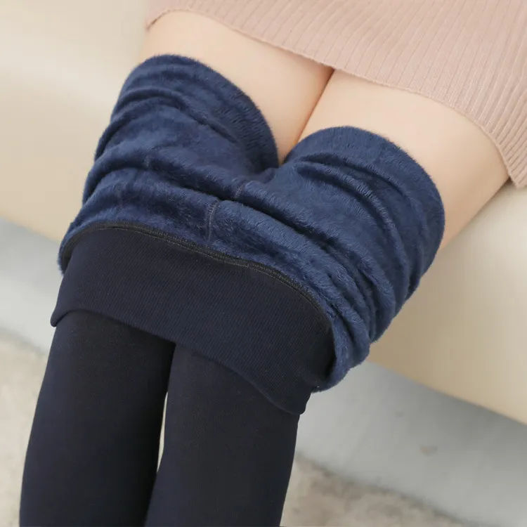 Womens Winter Thick Velvet Leggings Warm Solid Color Elastic Pants Women  Velvet Pantyhose For Winter Foot Warm Aritzia Leather Pants From  Yxw104187786, $4.85