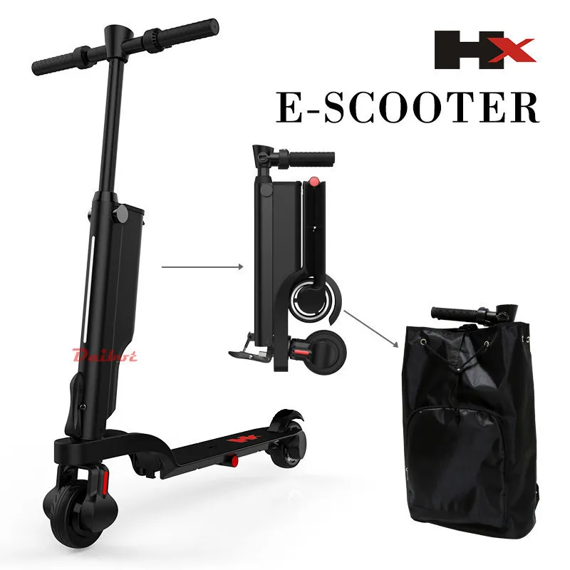 HX X6 Yetişkinler için Katlanır Elektrikli Scooter 2 Tekerlek Katlanabilir Elektrik Kıyafetleri Mini Taşınabilir Sırt Çantası E-Scooter