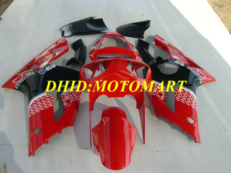 Injection mold Fairing kit for KAWASAKI NINJA ZX 6R 600CC 03 04 ZX6R 636 2003 2004 Hot red Fairings set ZX43