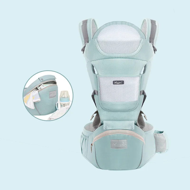 Baby Carrier Cintura Banquinho Recém-nascido Walkers Algodão Mesh Verão Outono Mochila Hipseat Viagem Frente Frente Frente Bolsa Envoltório Canguru 2019