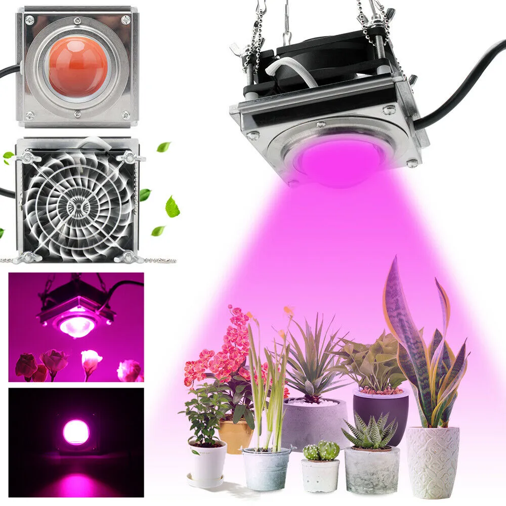 Nowy 600 W LED Grow Light COB Rosnące Lampa Pełna Spectrum Gruba Lampa LED Gring Light Dla Krytych Roślin Z Wentylatora chłodzącego do Kocia Korzenie rośliny