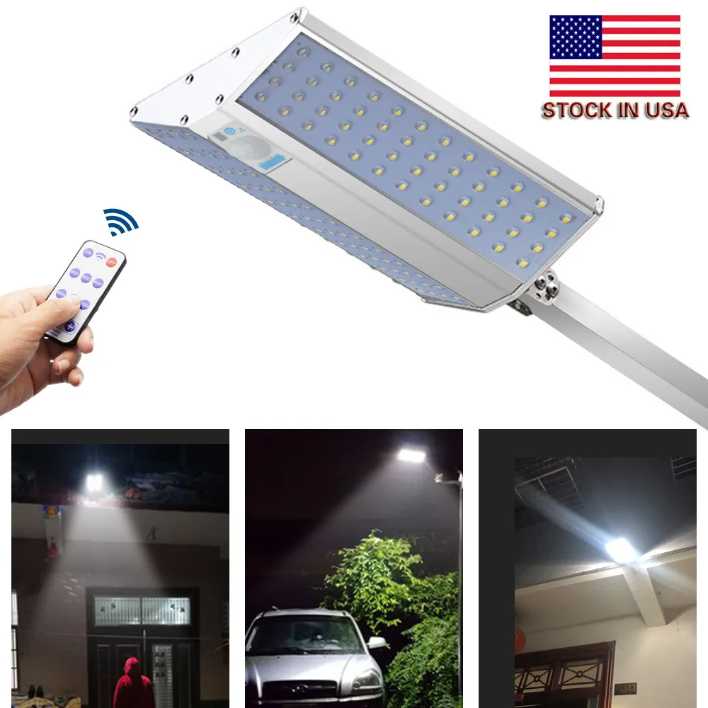 US Stock + Solar Power LED Light Adjustable Angle Adjustable 96led
