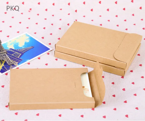 30pcs Vintage Boş Kraft Kağıt Fotoğraf Kutusu Beyaz DIY Çok Fonksiyonlu Zarf Kartpostal Kutusu Paket Kağıt Kartı 15.5x10.8x1.5cm