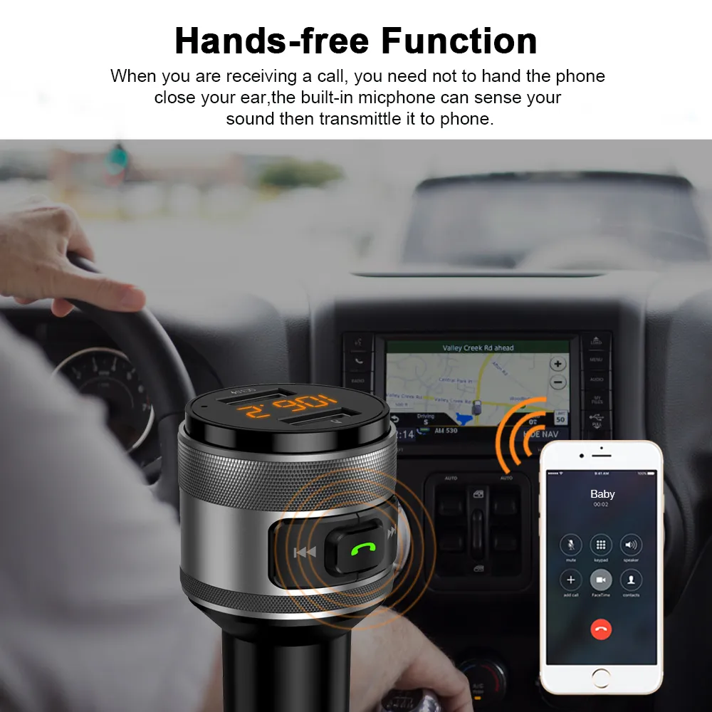 Bluetooth C57 Sender FM / MP3 für Auto