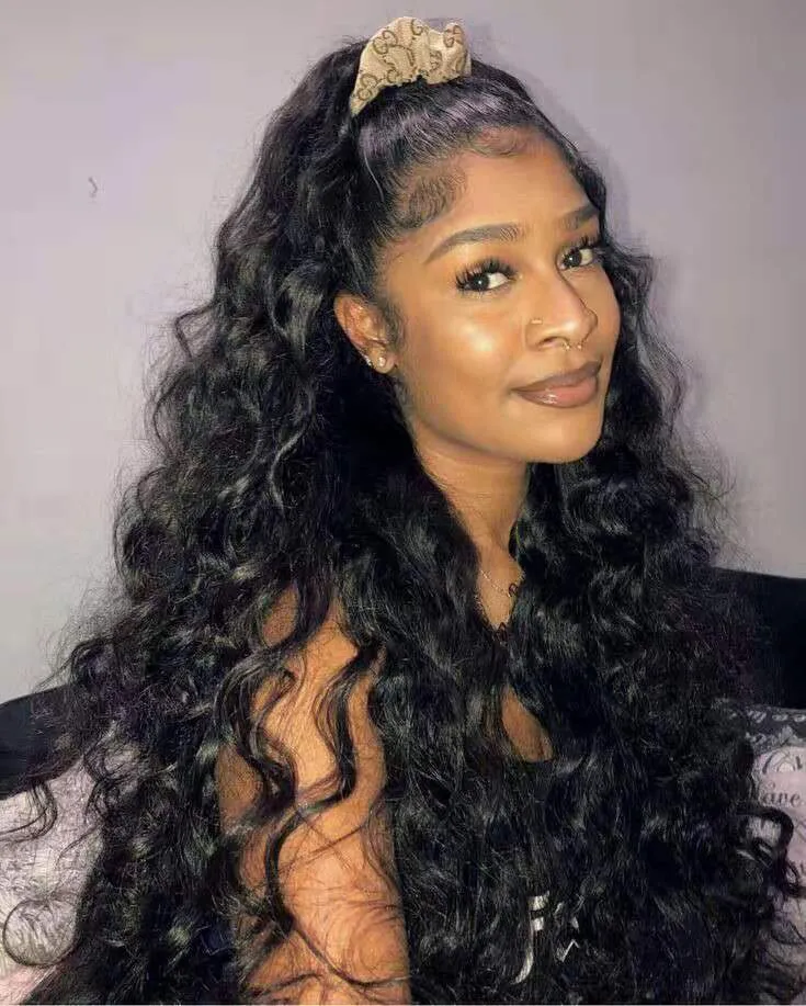 Peruvian corpo hd rendas perucas de cabelo humano para mulheres negras 130 densidade sem cola 100 virgem não processada remy molhado ondulado pré arrancado diva1