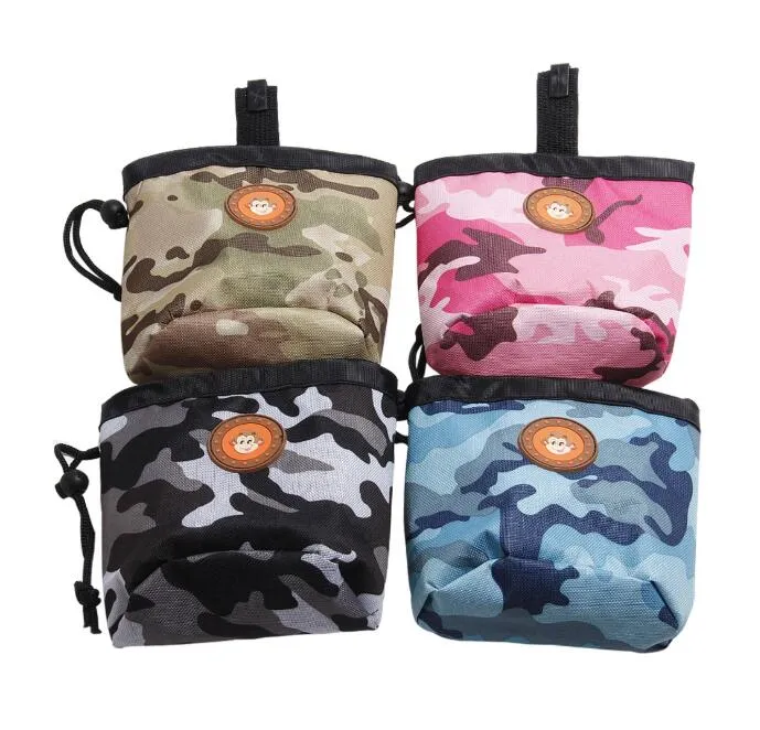 순종 훈련 50pcs 3colors 애완 동물 개 파우치 치료 가방 휴대용 분리형 강아지 피드 포켓