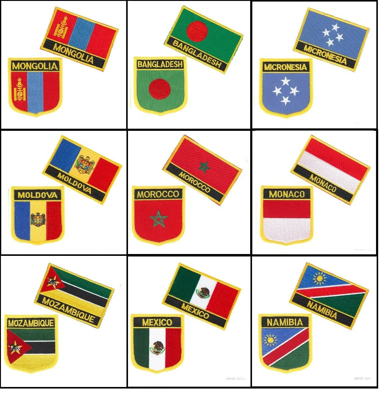 Country Flag Patch Badge Lapel Pin Embroidered Iron On Patches 8x5cm ...