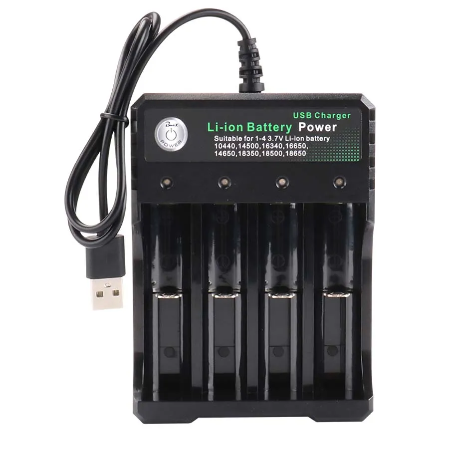 18650 Batterijlader 2 3 4 Slots AC 110 V 220V USB Opladen voor 3.7V 4.2V 10440 18650 26650 Oplaadbare lithiumbatterij