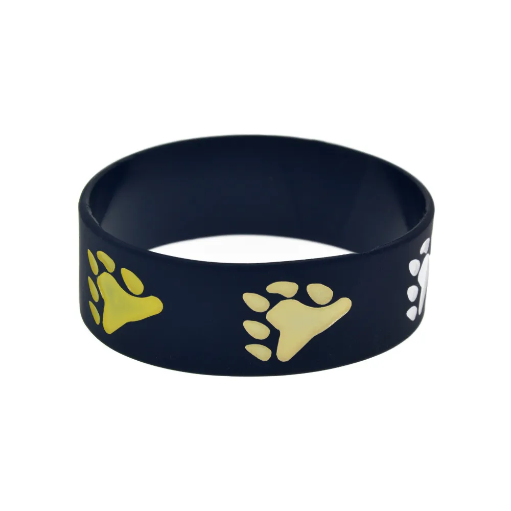 50 Bear Up Paw Pride Silicone Rubber Bracelets 1 Inch Wide Black Classic Decoration No Gender Needed From Matchgift 26.05 DHgate.Com