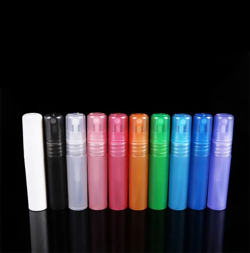 Reizen Draagbare Parfumfles Spray Flessen Lege Cosmetische Containers 5 ML Atomizer Plastic Pen Multi Colors Gratis schip 100