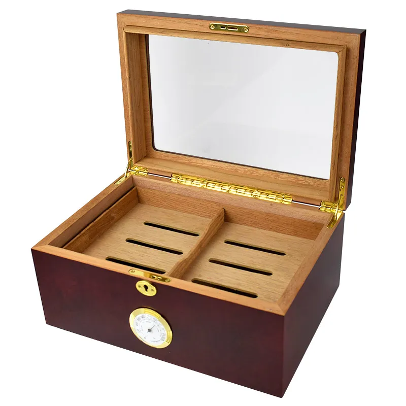 COHIBA Cigar Humidor Spanish Cedar Wood Humidors Box With Hygrometer