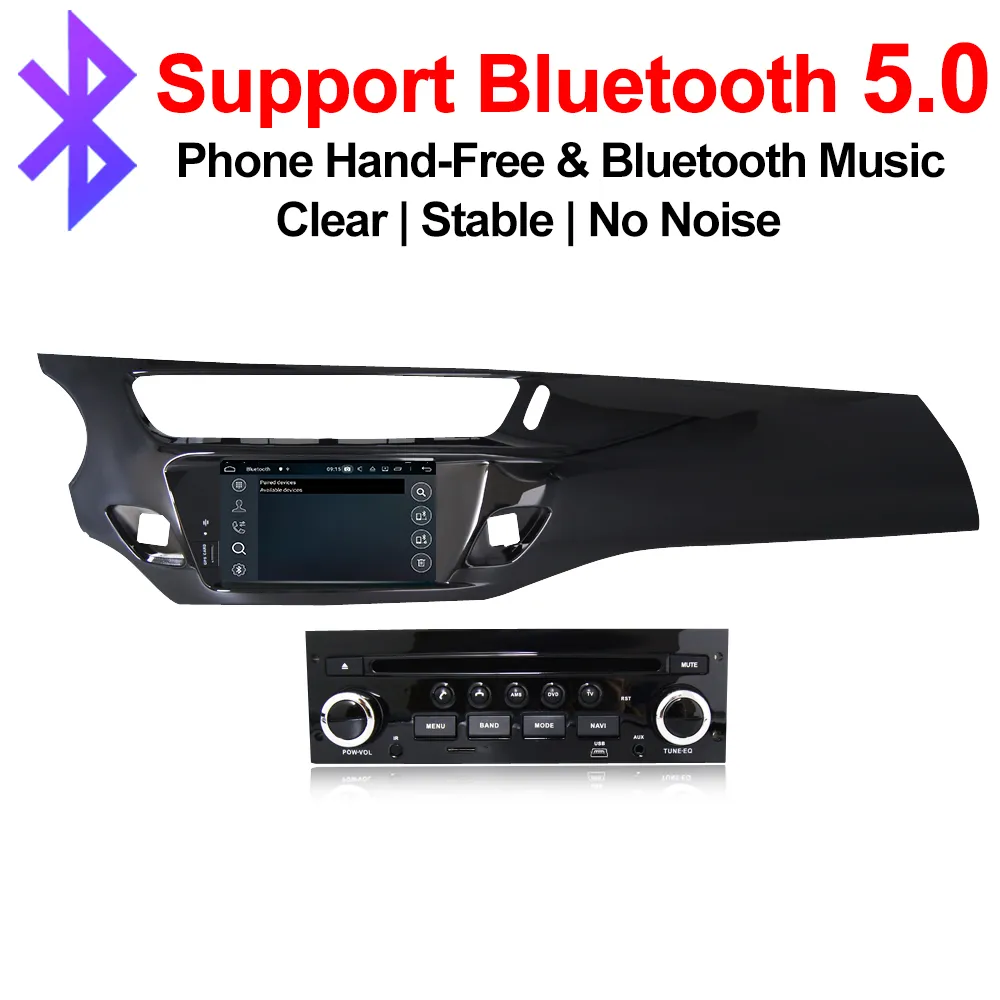 2 Din Carplay Px6 Android 10 Auto For Citroen C3 Ds3 2010 - 2016