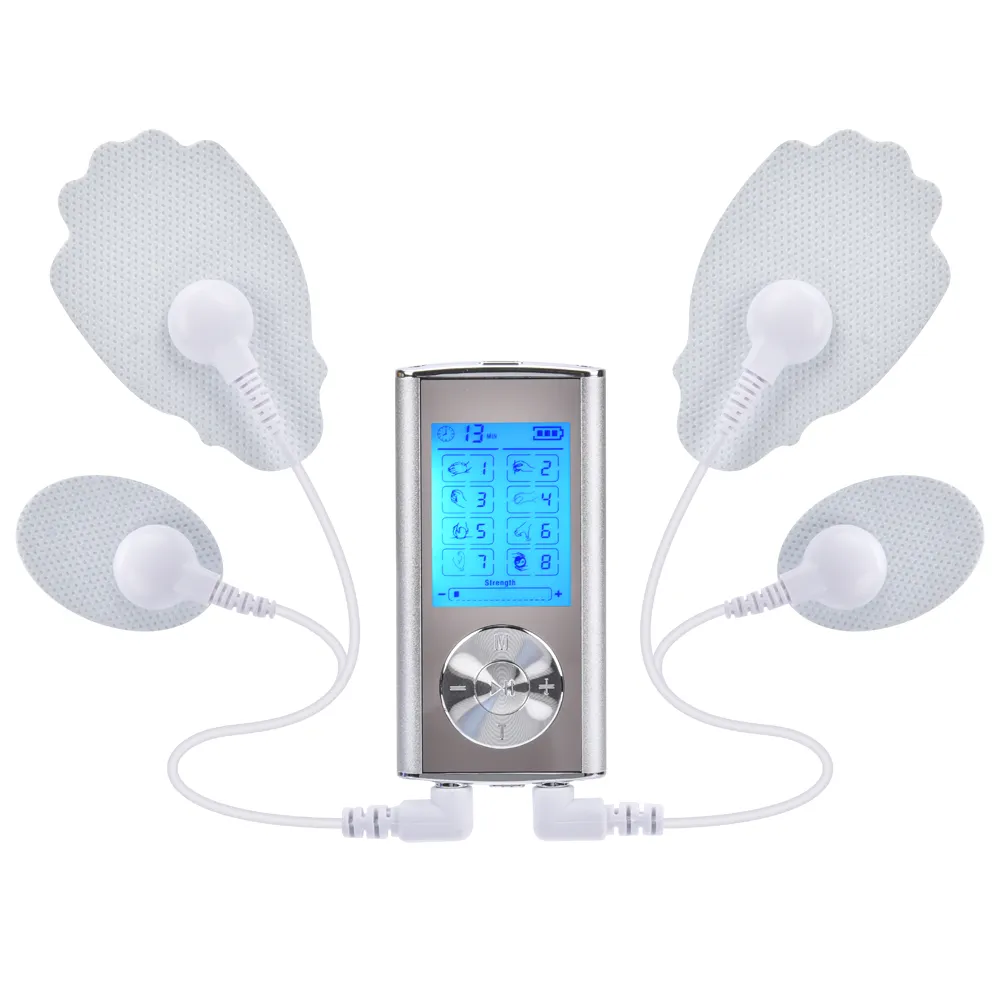 Tens Unit 8 모드 전문 디지털 팜 장치 건강 가젯 하단 백 허리 근육에 대한 통증 완화 기계 장치 무료 배송