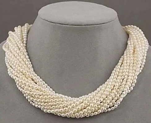 Ожерелье из 12 прекрасных пресноводных белых жемчужин 18 "