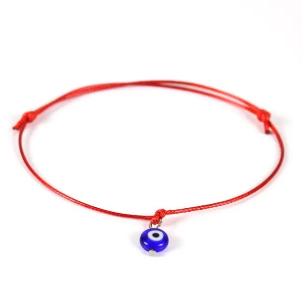 20 sztuk / partia Lucky Kabalh Red String Hamsa Bransoletki Niebieski Turecki Zły Oko Charms Kobiety Fatima Przyjaźń Biżuteria