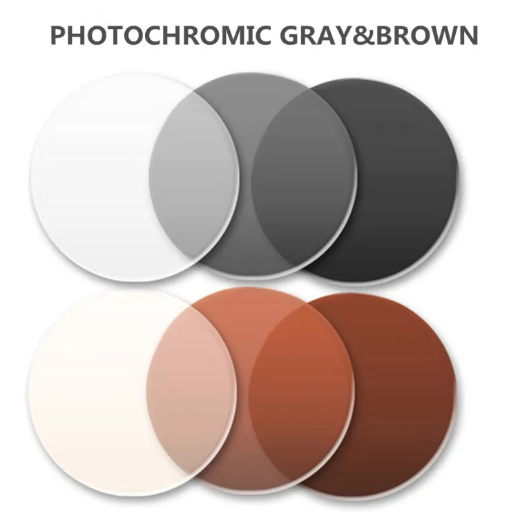 Verres photochromiques gris ou brun sale