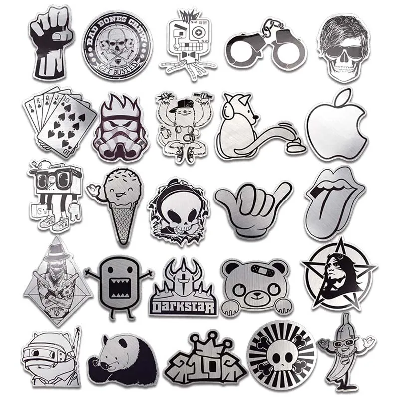 50 Black And White Vinyl Cute Stickers For Journal For DIY Home Decor,  Snowboards, Cars, Laptops, Chargers, Fridges, Motorcycles, Bikes, And Toys  From Blake Online, $1.01