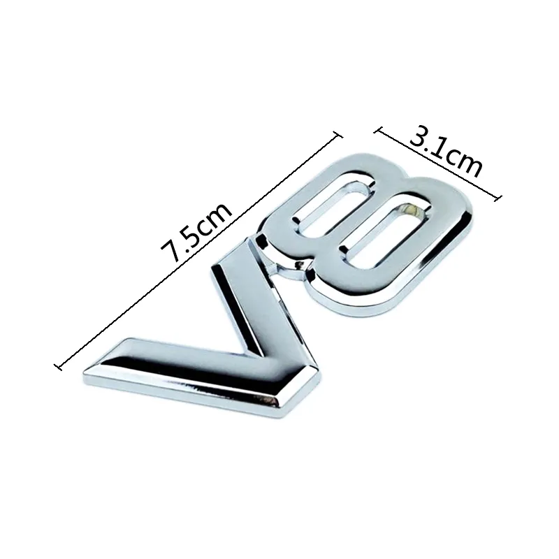 Autocollant 3D Lettre Sport Voiture - Badge Métal Acier Inoxydable - Décoratif Pour Mercedes, BMW, Ford, Etc. - 14