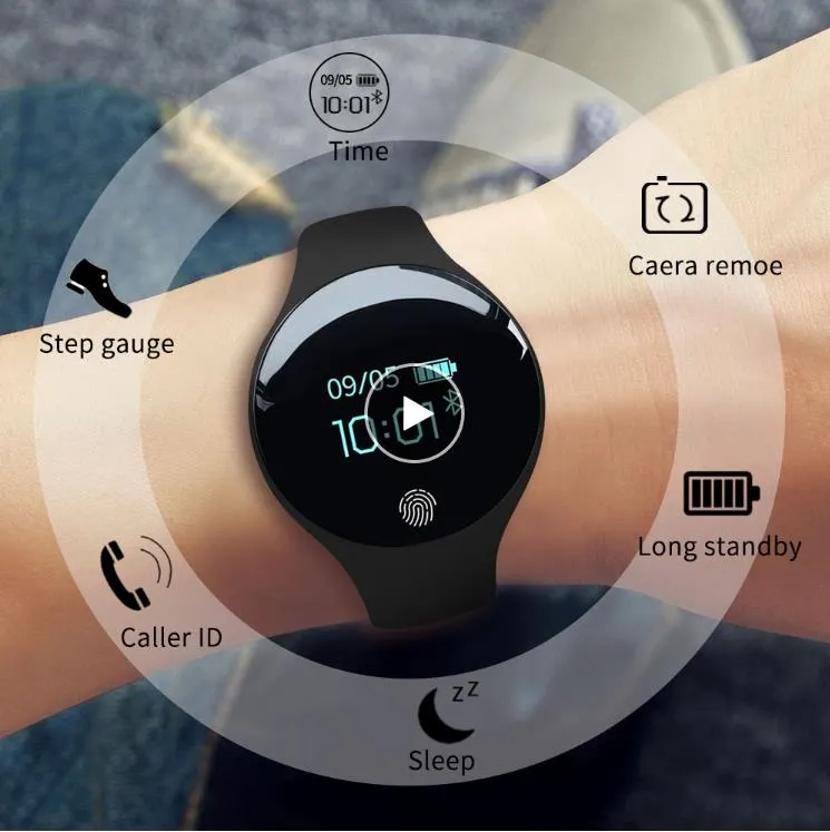 Reloj inteligente SANDA Bluetooth para IOS Android hombres mujeres deporte inteligente podómetro Fitness pulsera relojes para iPhone reloj hombres