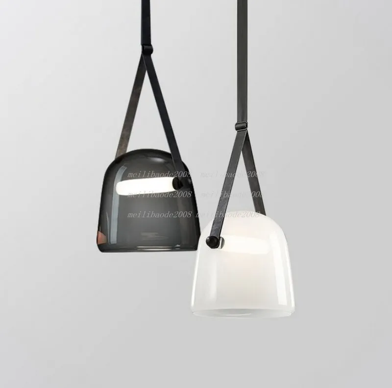 Modern Mona Glas Hängljus Ledbälte Hängande Lampa För Vardagsrum Sovrum Kök Fixtures Suspension Armature Myy