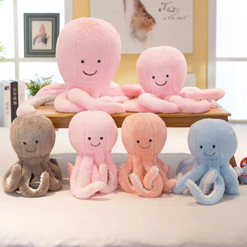 25 cm-60 cm octopus pluche speelgoed mooie simulatie zeedieren pop baby zachte tentakels dier thuis accessoires schattige poppen kinderen geschenken