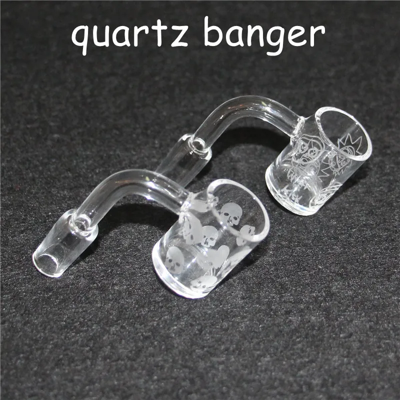 Скошенные краевые SUNDRIES 4 мм Толстые кварцевые Banger Nails Ведра для бонгов Мужской 14 мм Стеклянный стеклянный улавливатель ручной работы