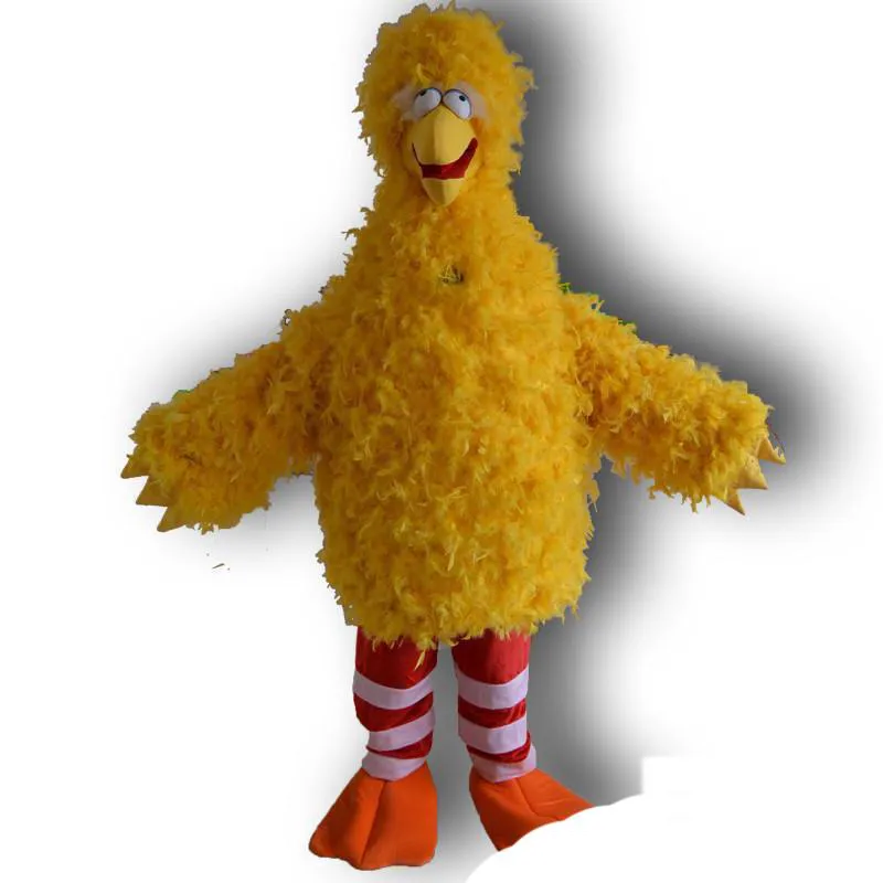 Costume de personnage de dessin animé de mascotte de grand oiseau jaune, offre spéciale 2019