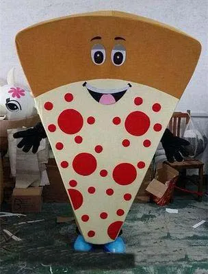 2019 뜨거운 판매 피자 마스코트 의상 멋진 드레스 크리스마스 카니발 성능 의류 성인 크기의 음식 양복