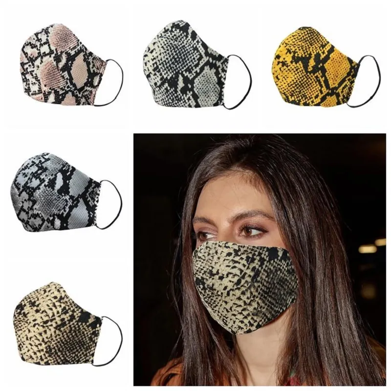 Mode imprimé léopard masques visage Designer masque lavable anti-poussière respirateur équitation cyclisme hommes femmes en plein air fête masques