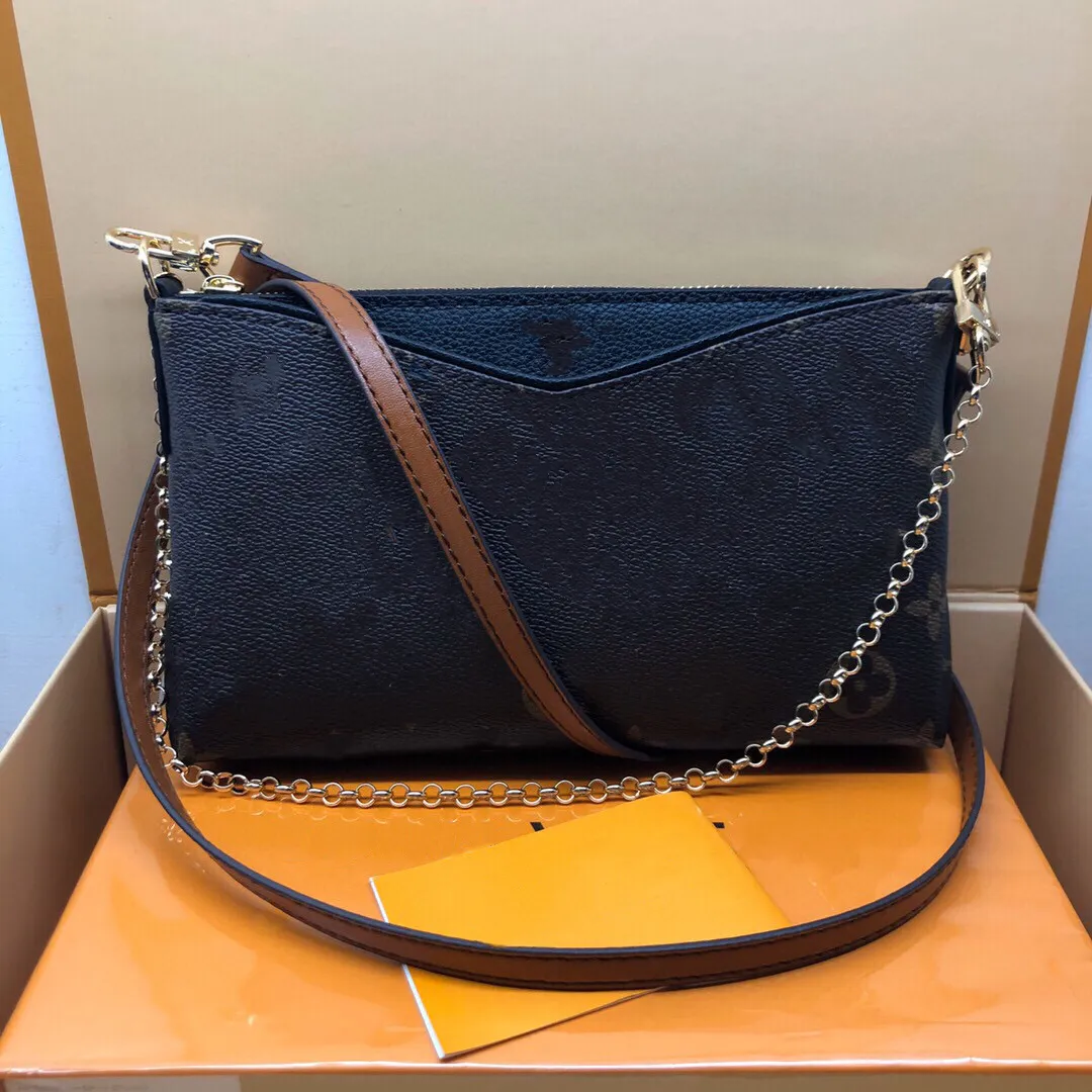 PALLAS CLUTH M44638 Womens Designer Fashion Evening Handbag Bag Small Luxury Shoulder Handbag Phone purse Strap Chain 2 Way Use Small Bag